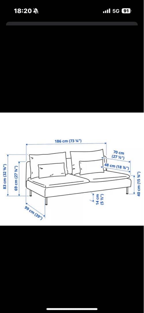 【けい】IKEA ソーデルハムン 3人掛け ソファ ダークグレー