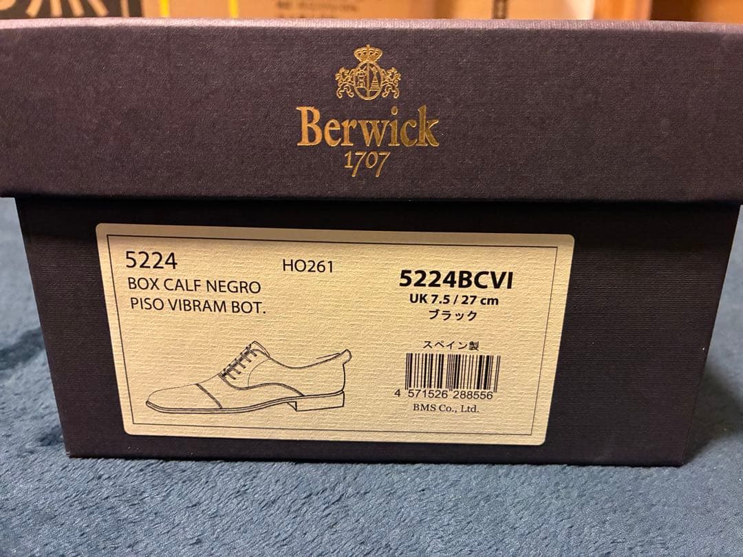 未使用 Berwick ストレートチップ UK7.5(27.0cm)