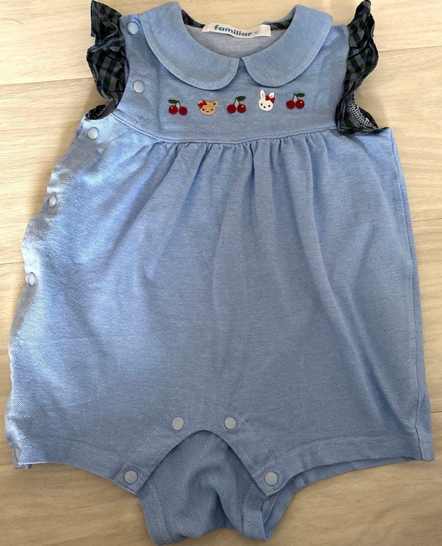 familiar 襟付きロンパース 70cm