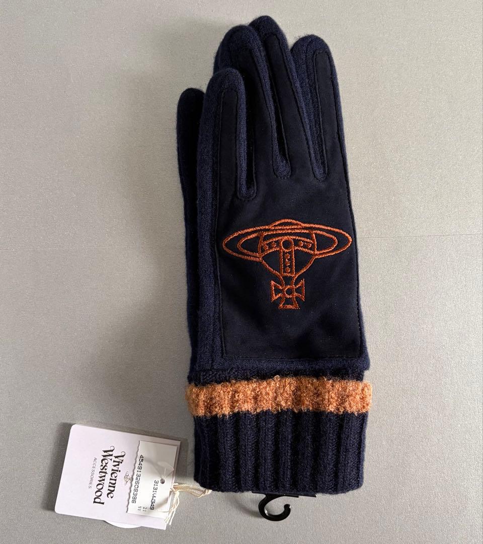Vivienne Westwood 手袋 ネイビー タッチパネル対応