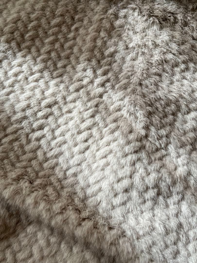 ダーマコレクション フェイクミンクファー フーデッドジレ サイズ1 未使用品