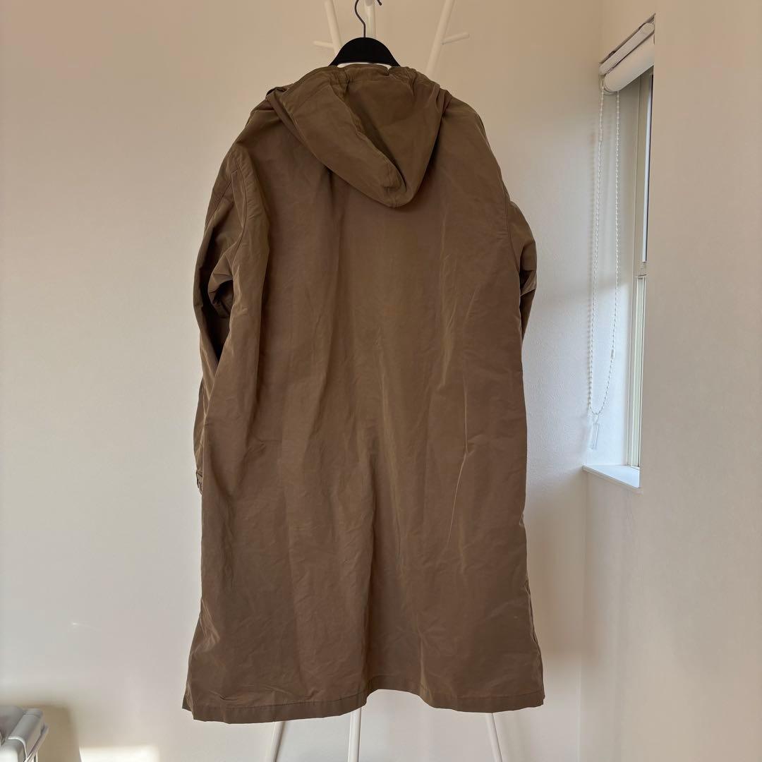 COMOLI コットンナイロンフーデッドコート