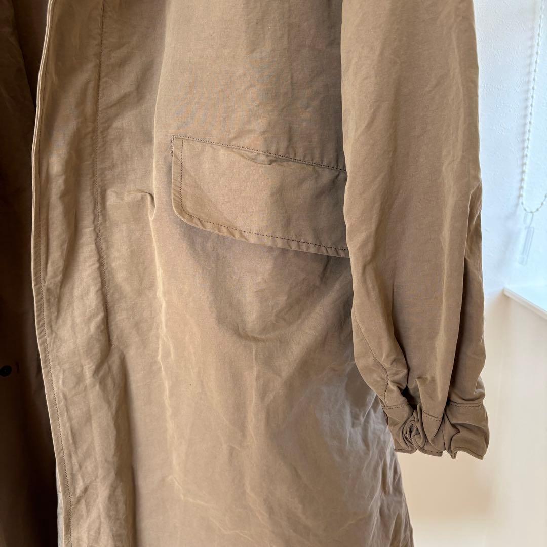 COMOLI コットンナイロンフーデッドコート