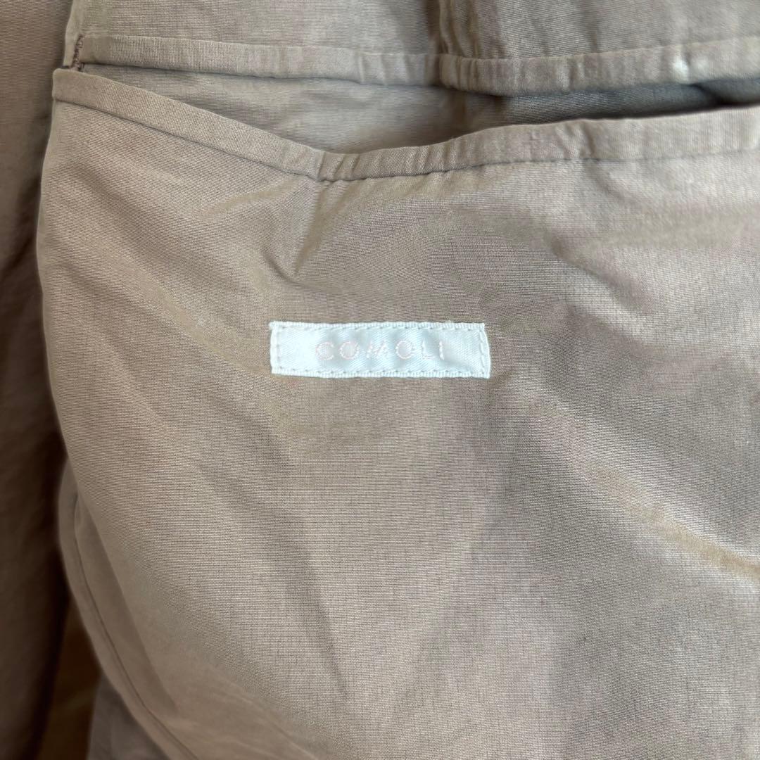 COMOLI コットンナイロンフーデッドコート