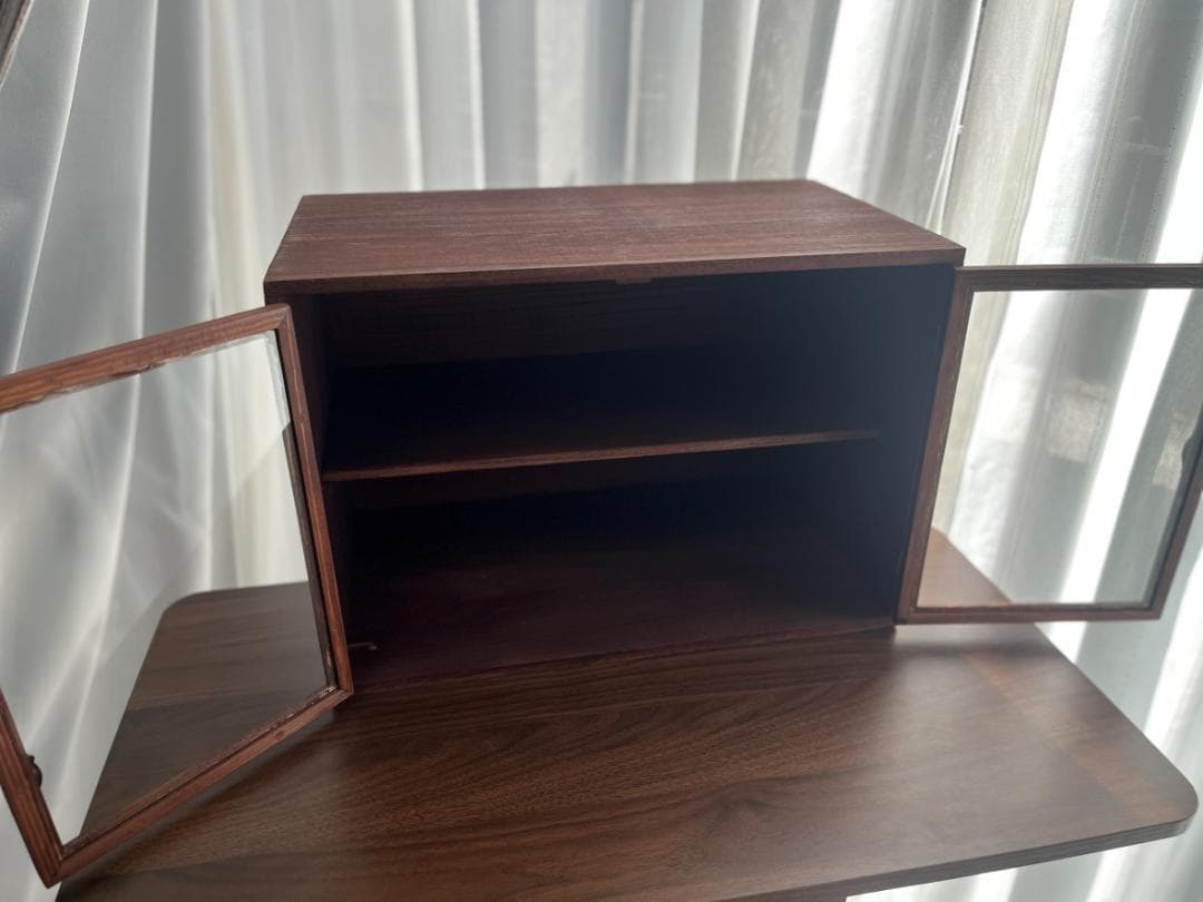 アンティーク調　木製キャビネット　カウンター　収納ボックス　古道具 ガラスケース