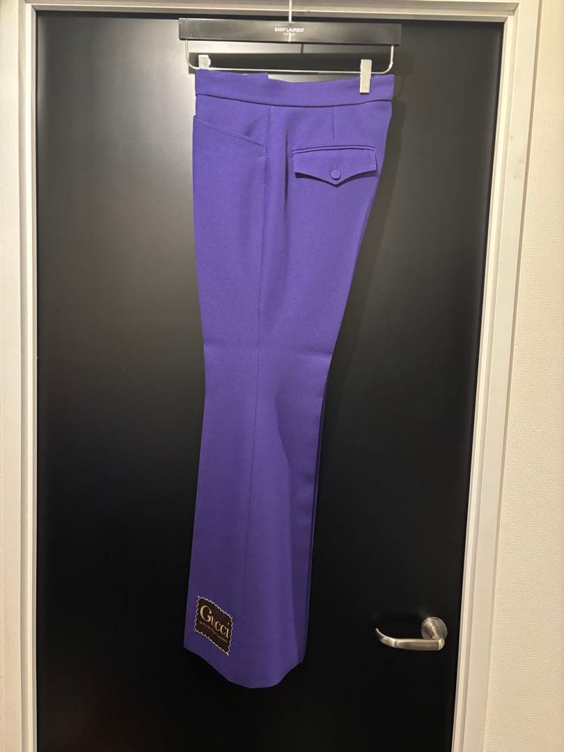 GUCCI 2020SS アレッサンドロミケーレ フレアパンツ 44 紫パープル