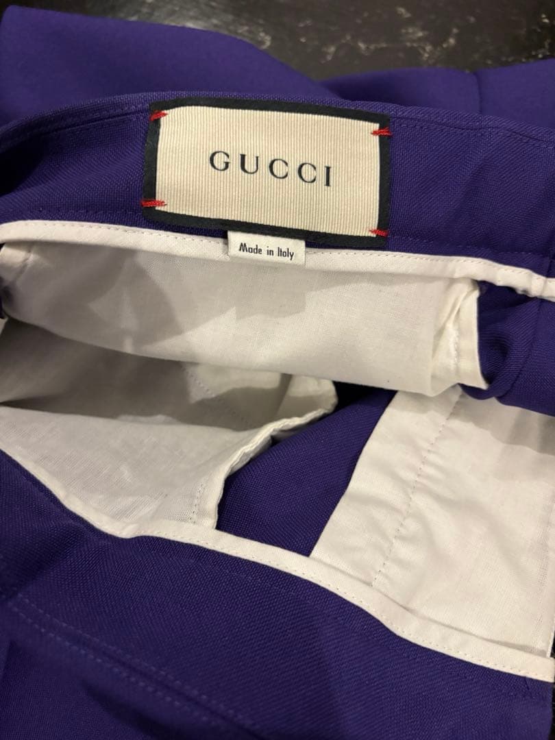 GUCCI 2020SS アレッサンドロミケーレ フレアパンツ 44 紫パープル