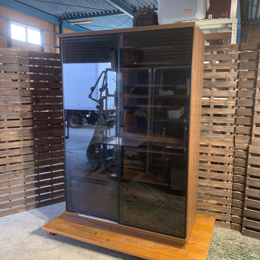 K757 古賀家具 OP フィルミア W122cm ガラス戸 食器棚