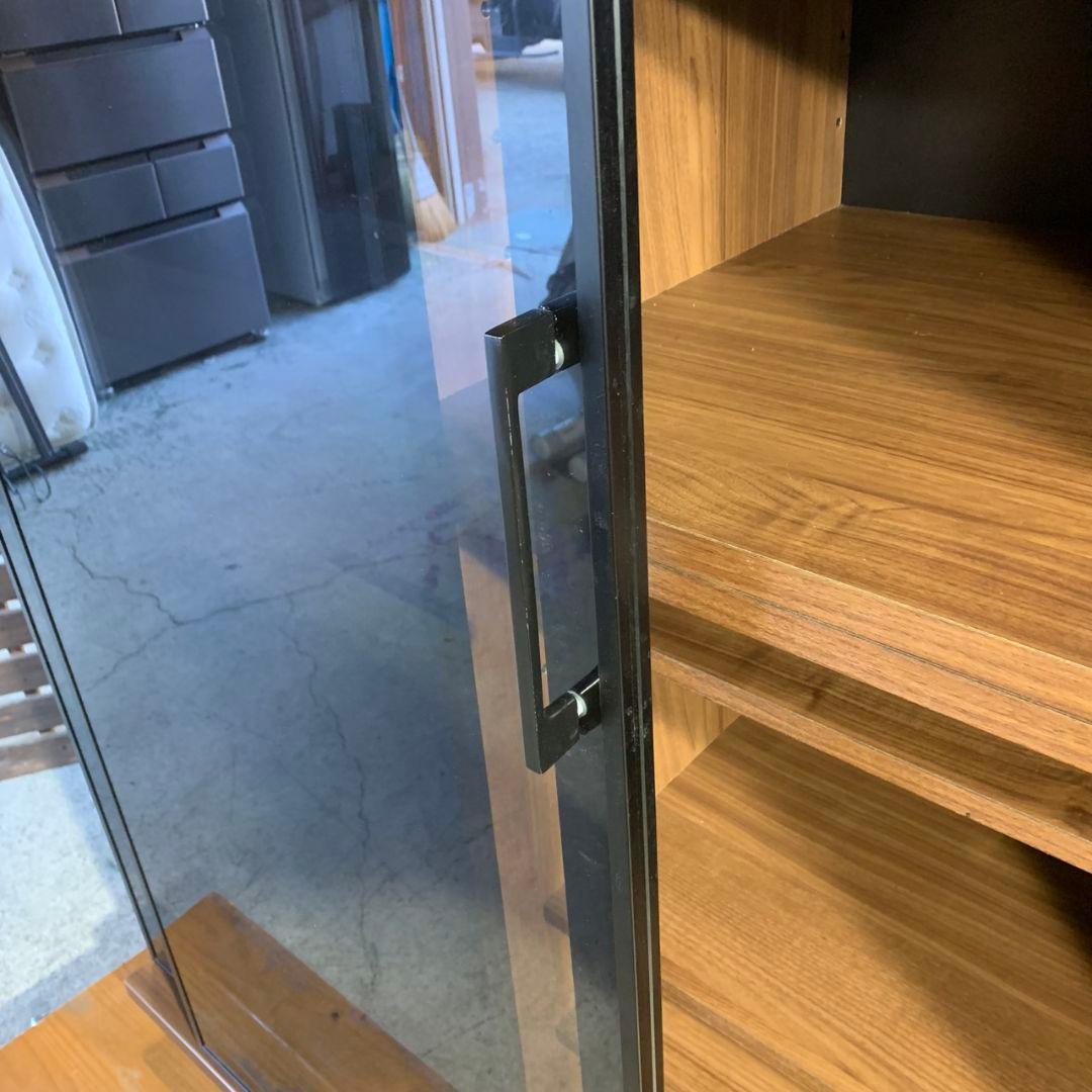 K757 古賀家具 OP フィルミア W122cm ガラス戸 食器棚