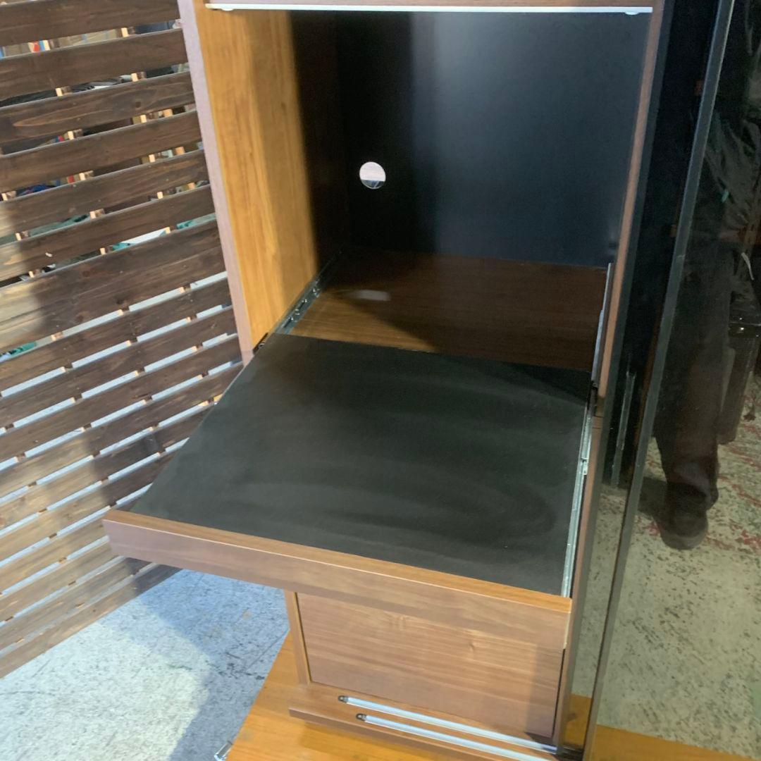 K757 古賀家具 OP フィルミア W122cm ガラス戸 食器棚