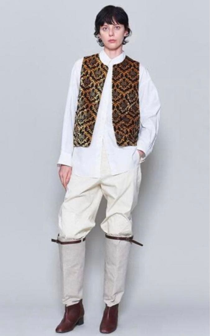 6 roku カットパイルジャガードベスト