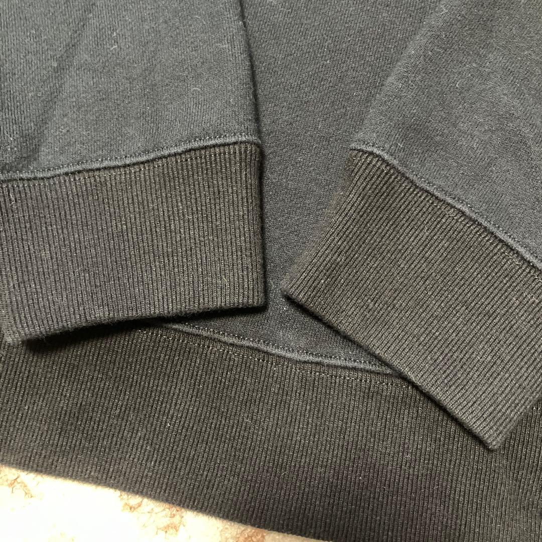 ビアズリー　サイドジップ裏起毛プルオーバー　ブラック