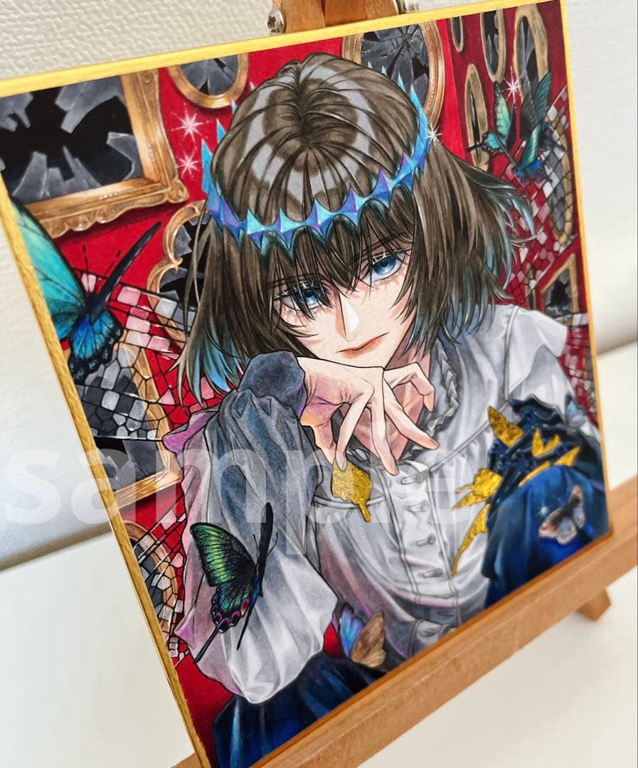 ✴︎ mil ✴︎　手描き　イラスト　色紙