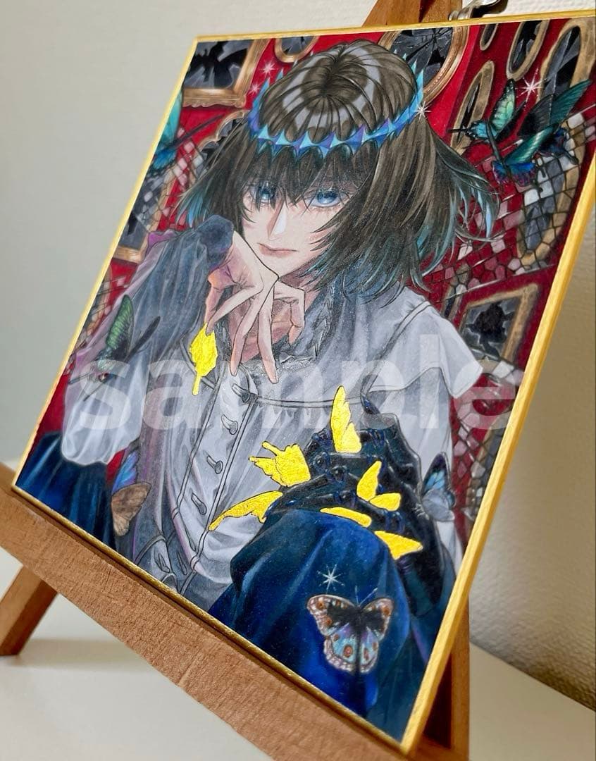 ✴︎ mil ✴︎　手描き　イラスト　色紙