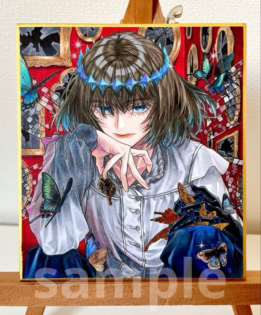 ✴︎ mil ✴︎　手描き　イラスト　色紙