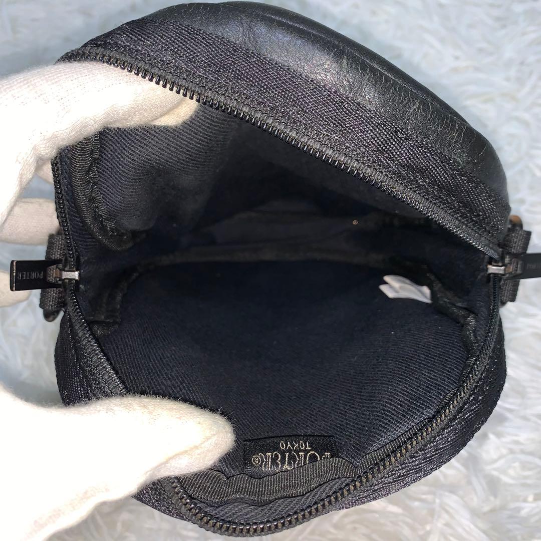 希少✨ポーター アルーフ ショルダーバッグ レザー ブラック クロスボディ