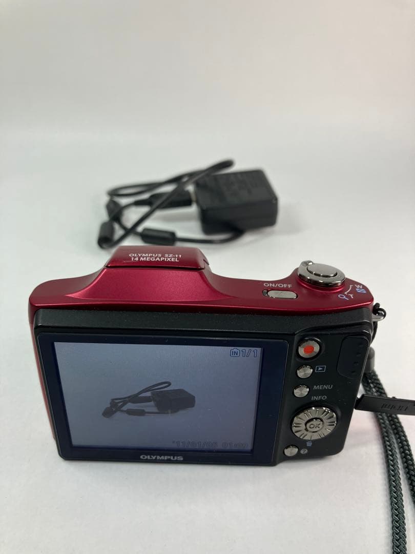 OLYMPUS SZ-11 デジタルカメラ レッド 光学20倍ズーム 充電器付き