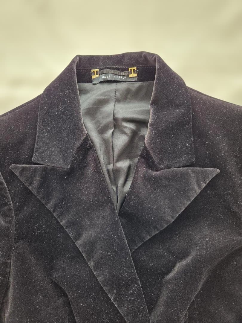 GUCCI 黒 ベルベット テーラードジャケット