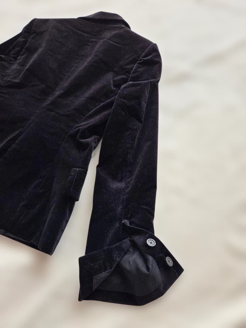 GUCCI 黒 ベルベット テーラードジャケット