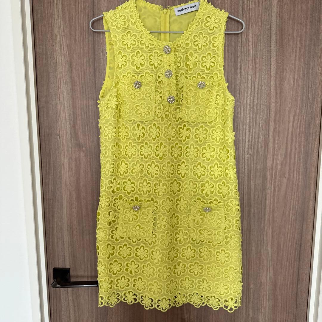 ぴすけ　美品✨SELFPORTRAIT セルフポートレート 黄色 ワンピ