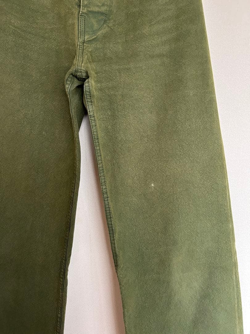 JESSE KAMM ハイウエスト ワイドレッグパンツ カーキ