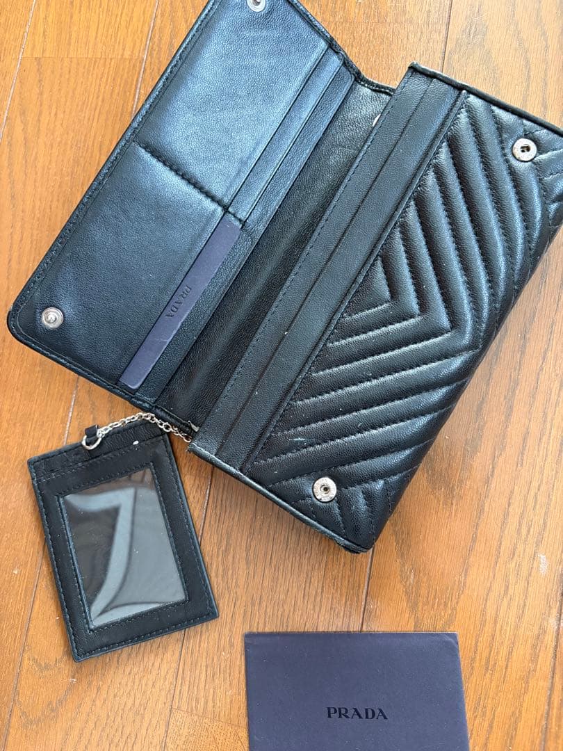 PRADA キルティング ブラック 長財布 正規品