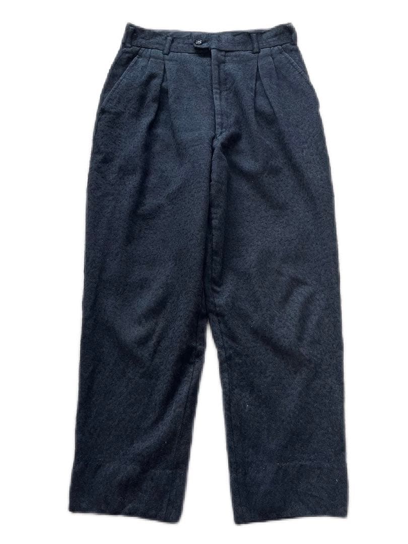 古着 80's コムデギャルソン オム コットン ウール スラックス 黒