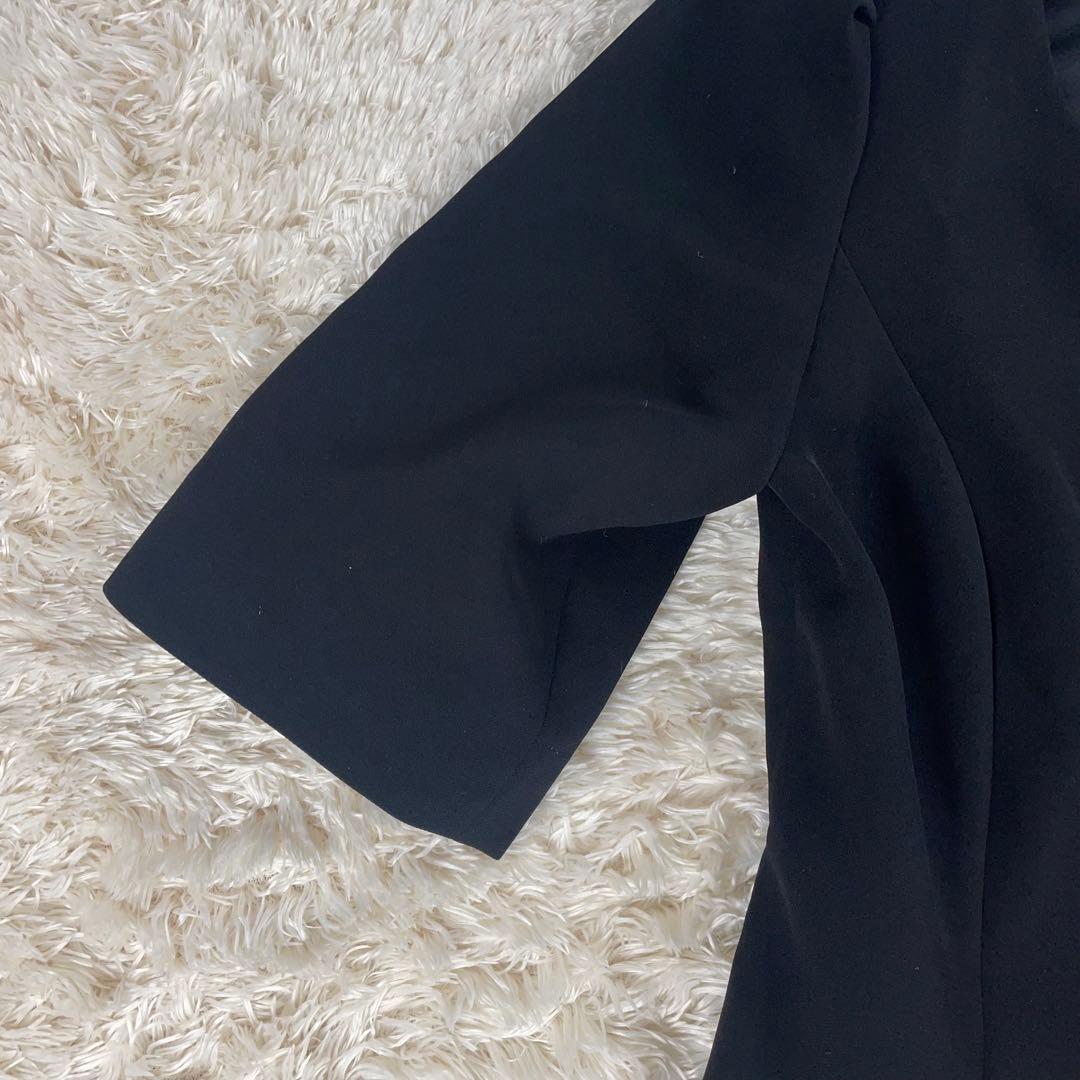 Rene ルネ　フロントジップ　フレアワンピース　半袖　32