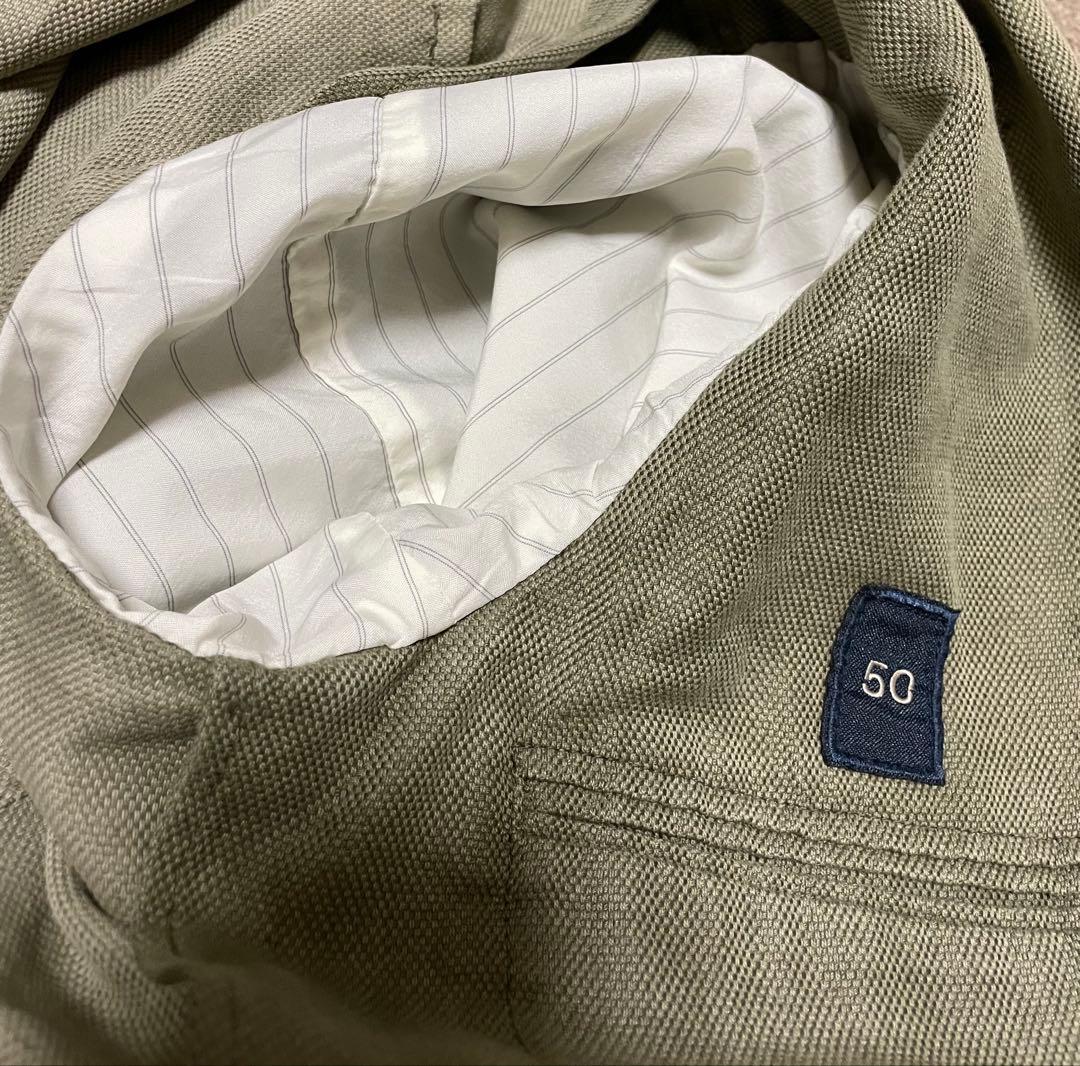 ラルディーニ サファリジャケット タリアトーレ コットンリネン 50