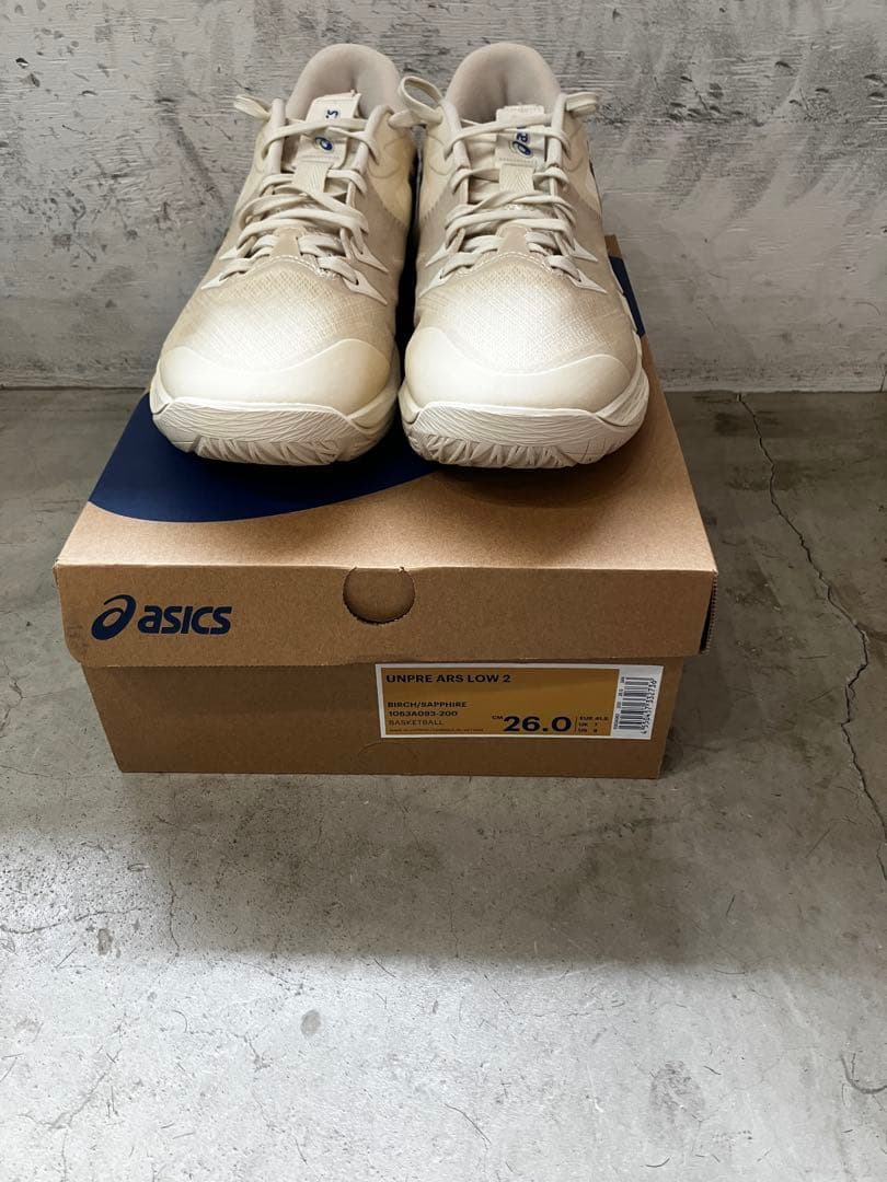 ASICS アンプレアルスlow2 26.0cm アイボリー