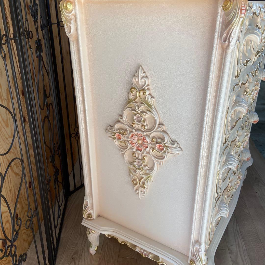 4段チェスト　ロココ調　猫脚 プリンセス ヨーロピアン 姫系③