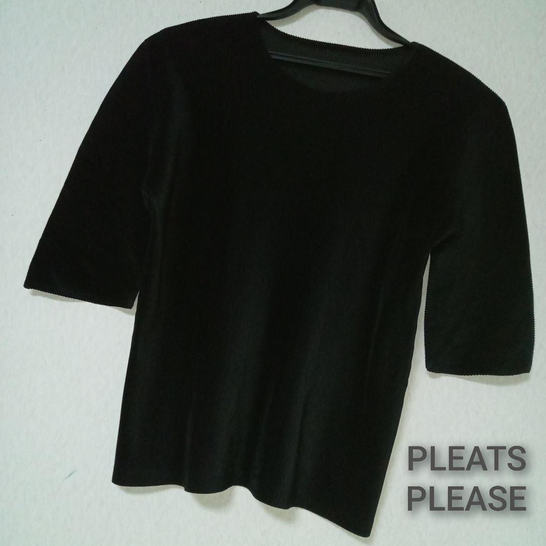 PLEATS PLEASE　ミスト　プリーツトップス　ブラック