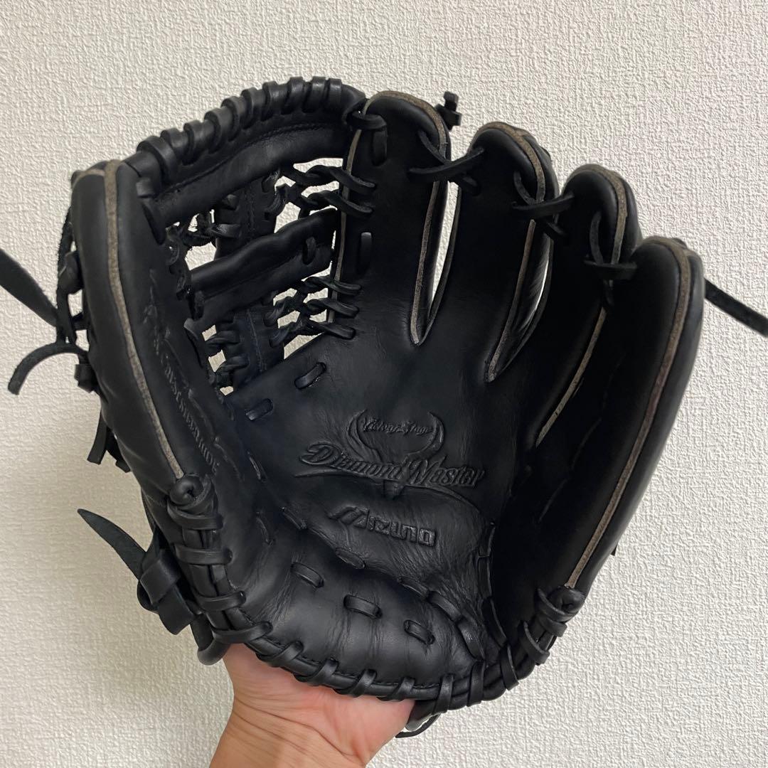 【MIZUNO】ミズノ　軟式グローブ　黒　美品　即戦力