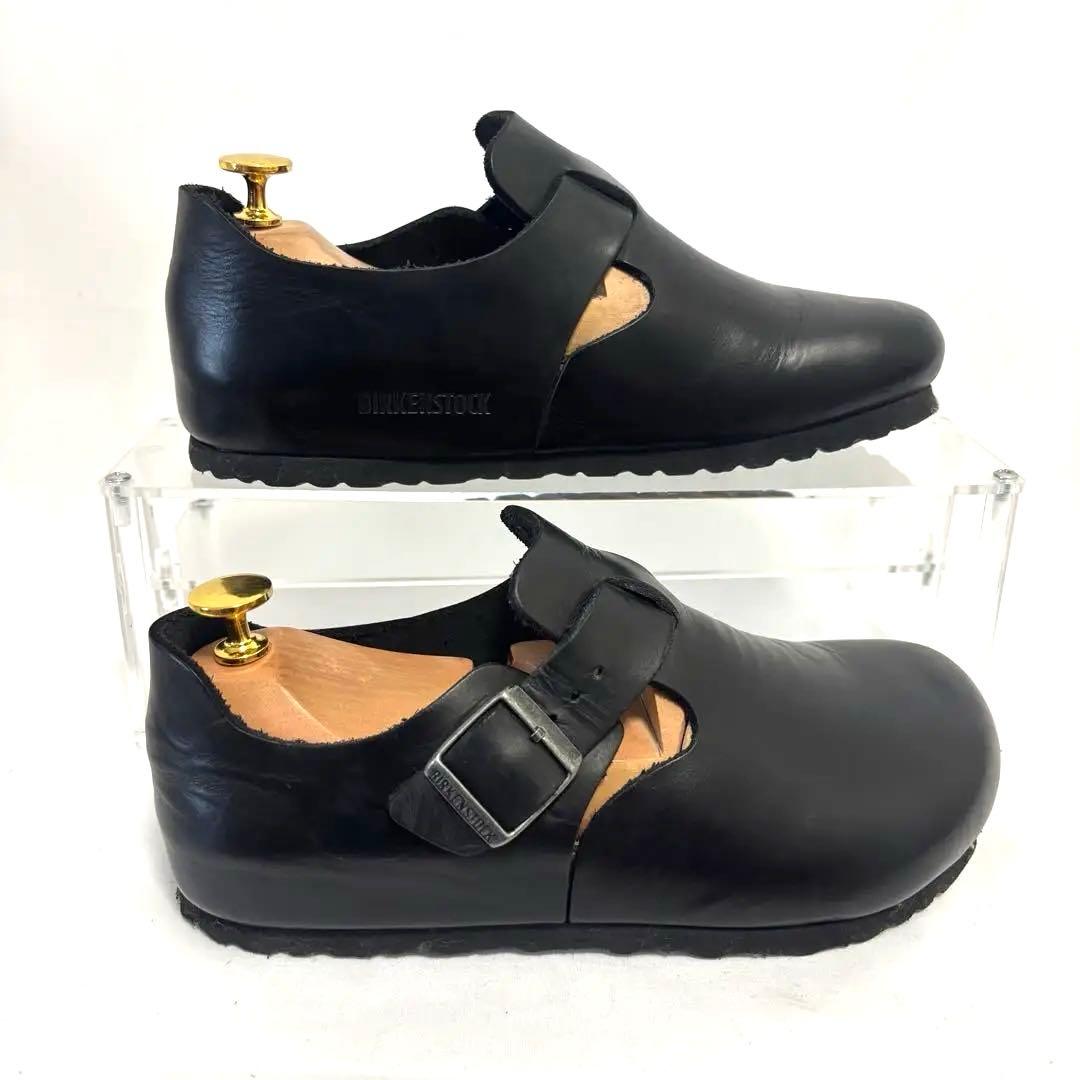 美品Birkenstock London 37/240 黒 オイルレザー