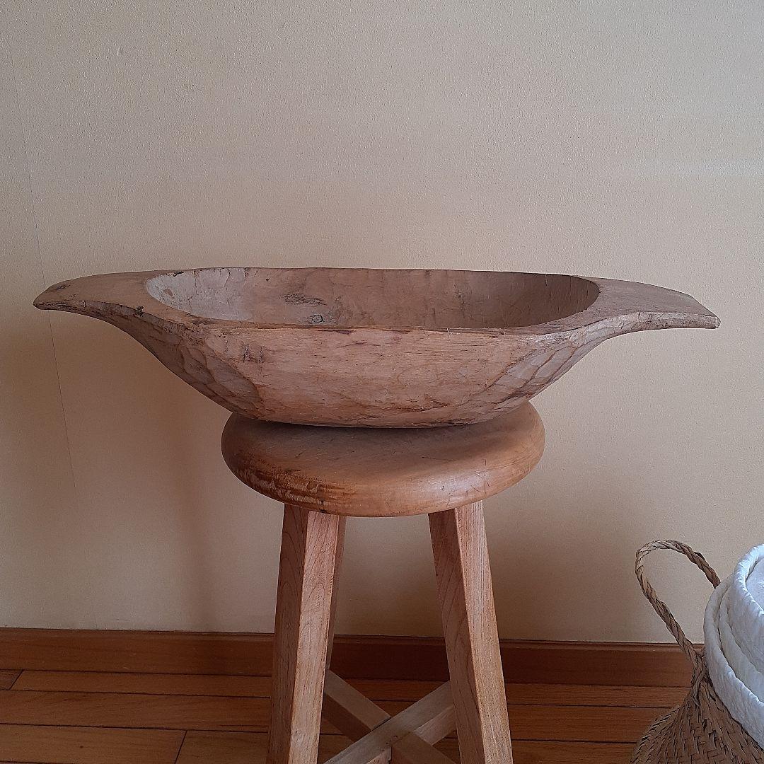 フランスアンティーク　ウッドボウル　ブロカント　蚤の市　古道具　France