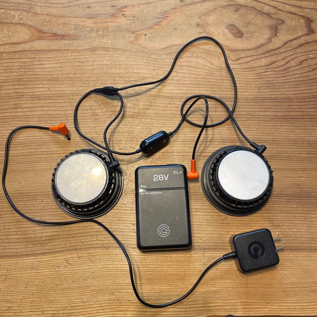 空調服バッテリーファンセット