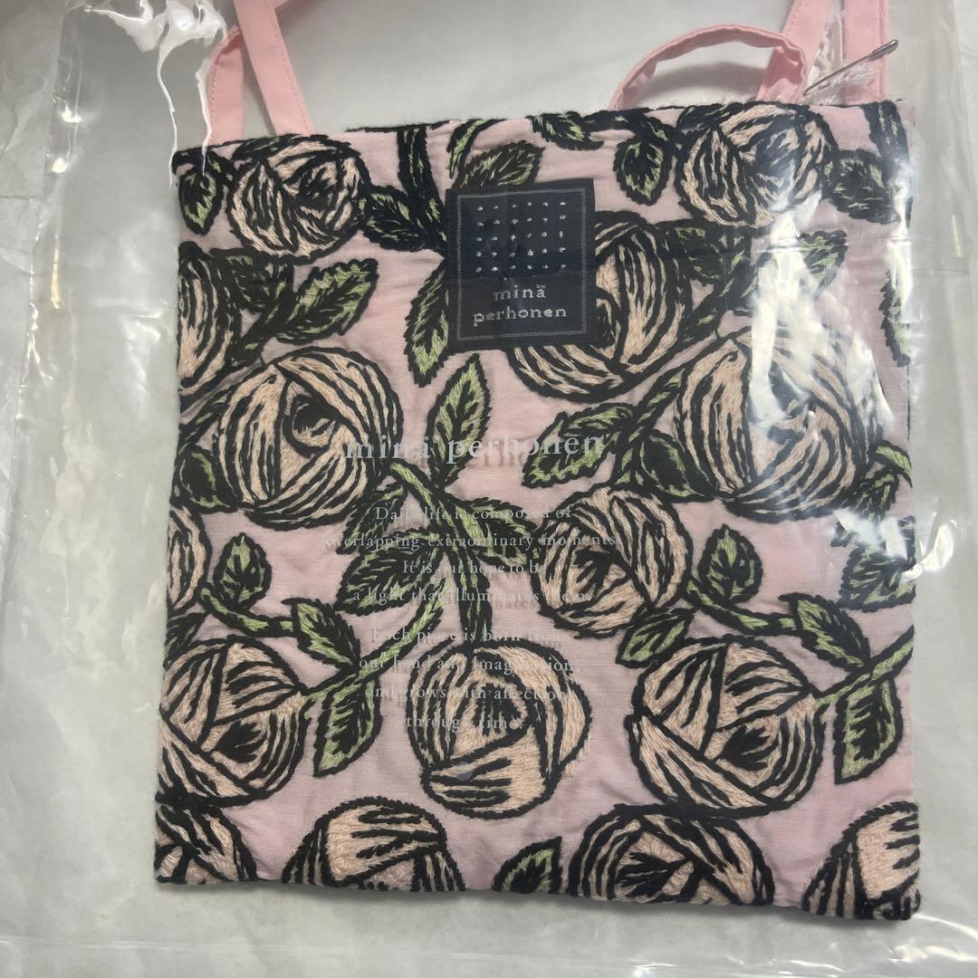 ミナ ペルホネン rosyポケットバッグ ピンク