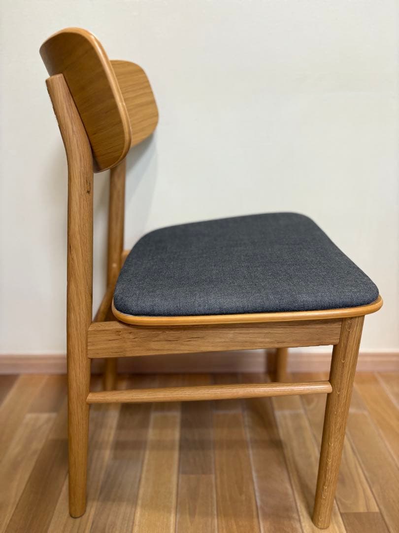 ⑤使用期間８ヶ月　【美品】無印良品　ラウンドチェア　布座　オーク