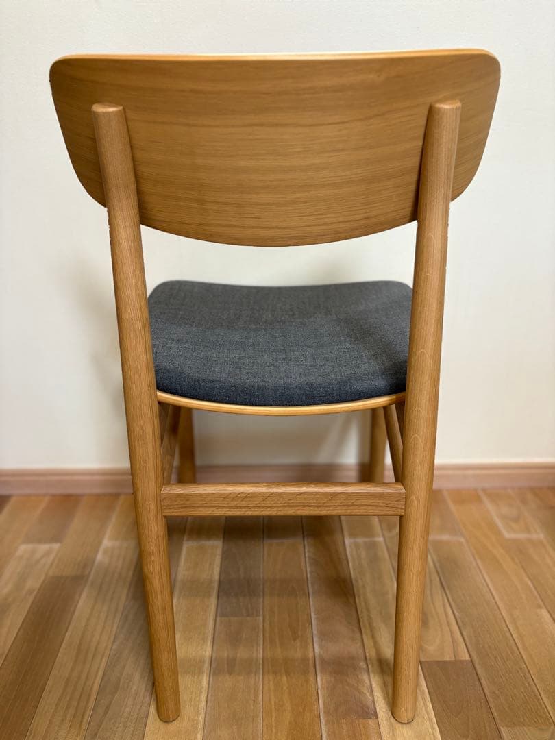 ⑤使用期間８ヶ月　【美品】無印良品　ラウンドチェア　布座　オーク