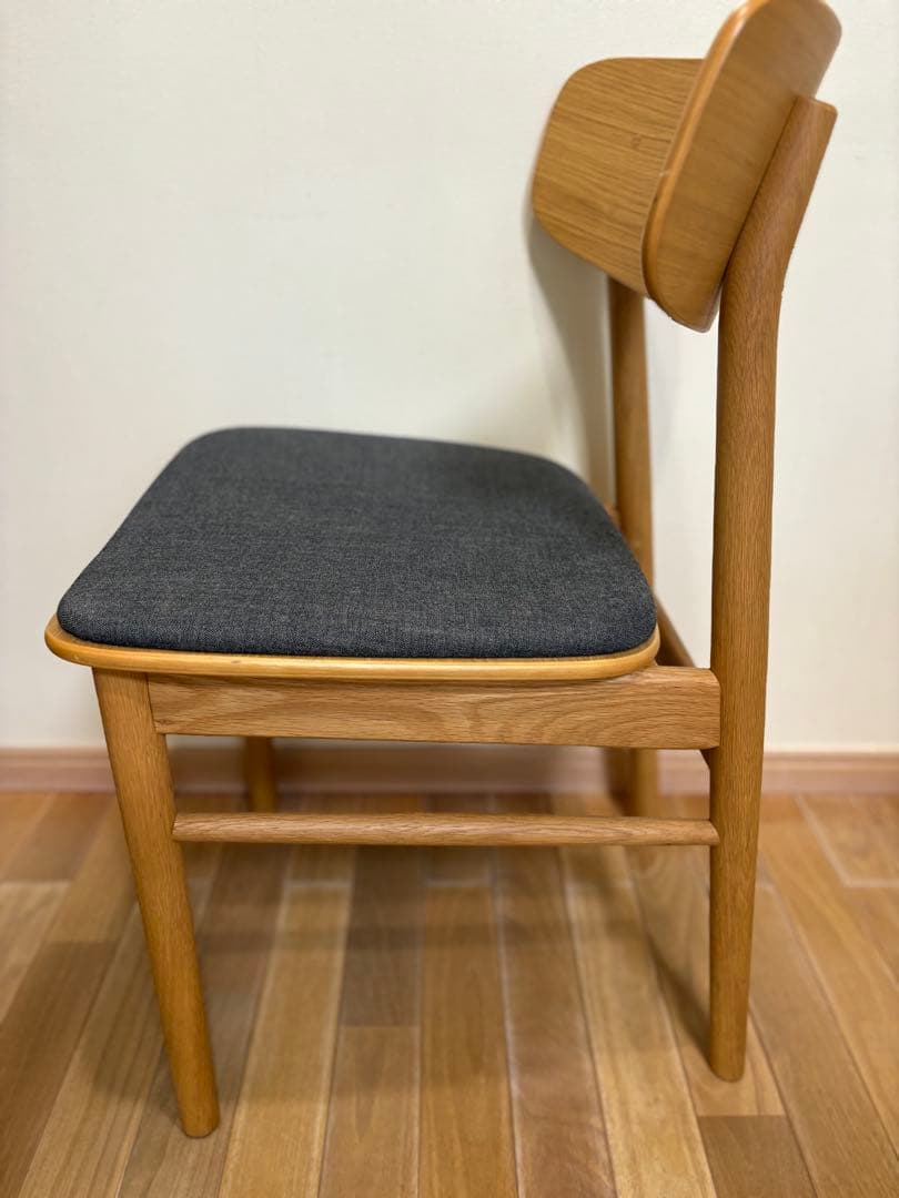 ⑤使用期間８ヶ月　【美品】無印良品　ラウンドチェア　布座　オーク