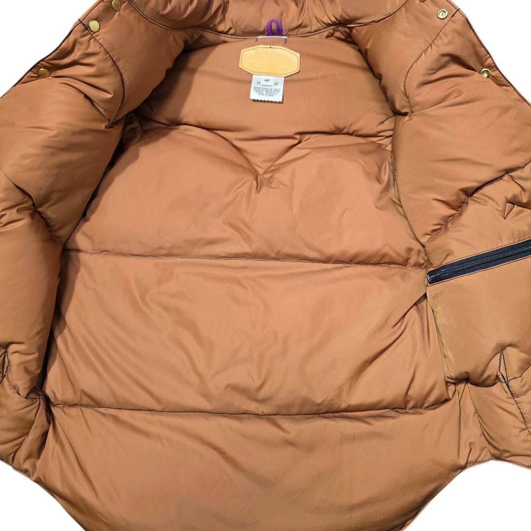 ロッキーマウンテンフェザーベッド ウエアハウス ダウンベスト デニム 馬革 40