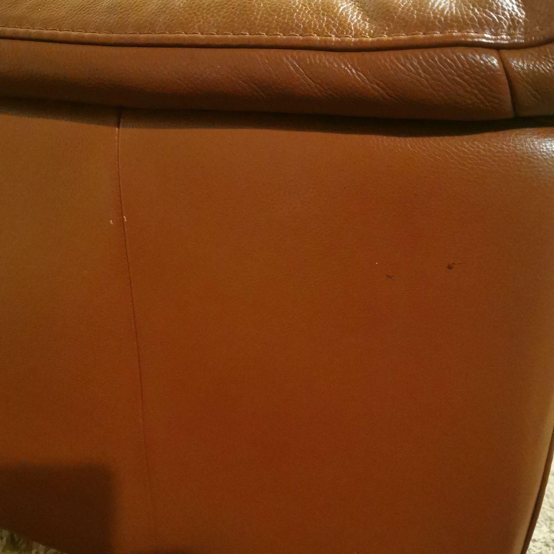 本革ブラウン 2人掛けソファ