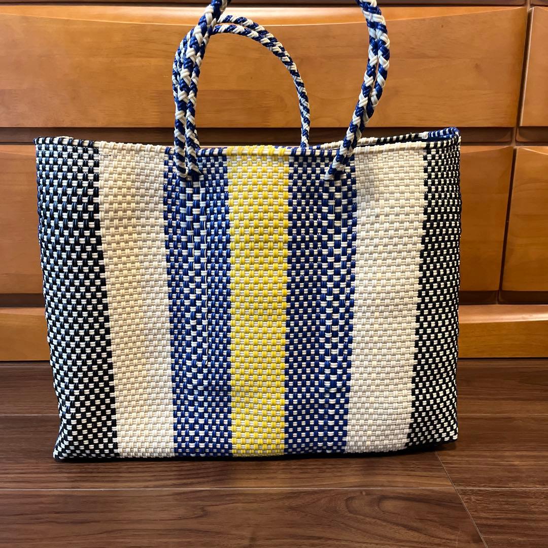 【即購入可】 メルカドバッグ　メキシコ　オアハカ産　Lサイズ　チャーム付き