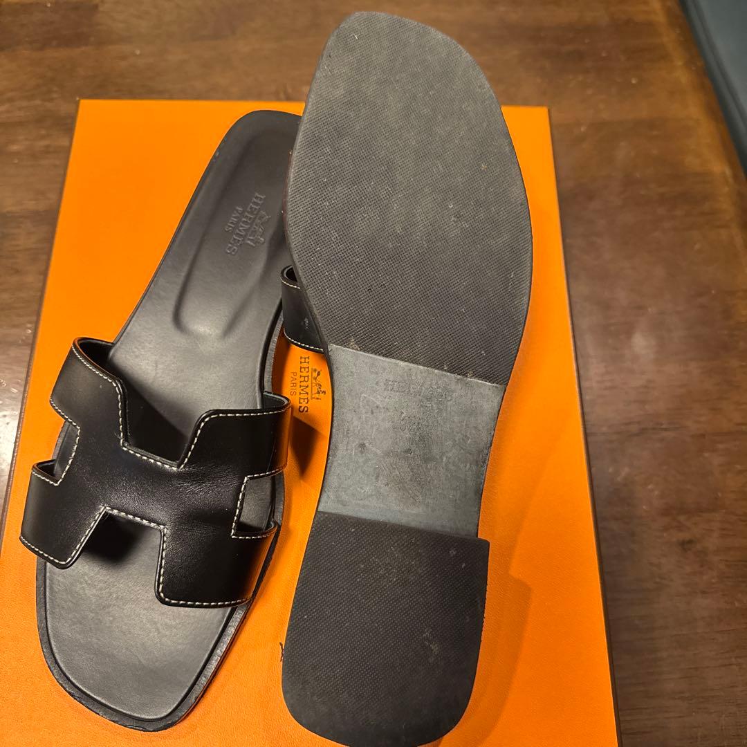 エルメスブラック オランサンダル