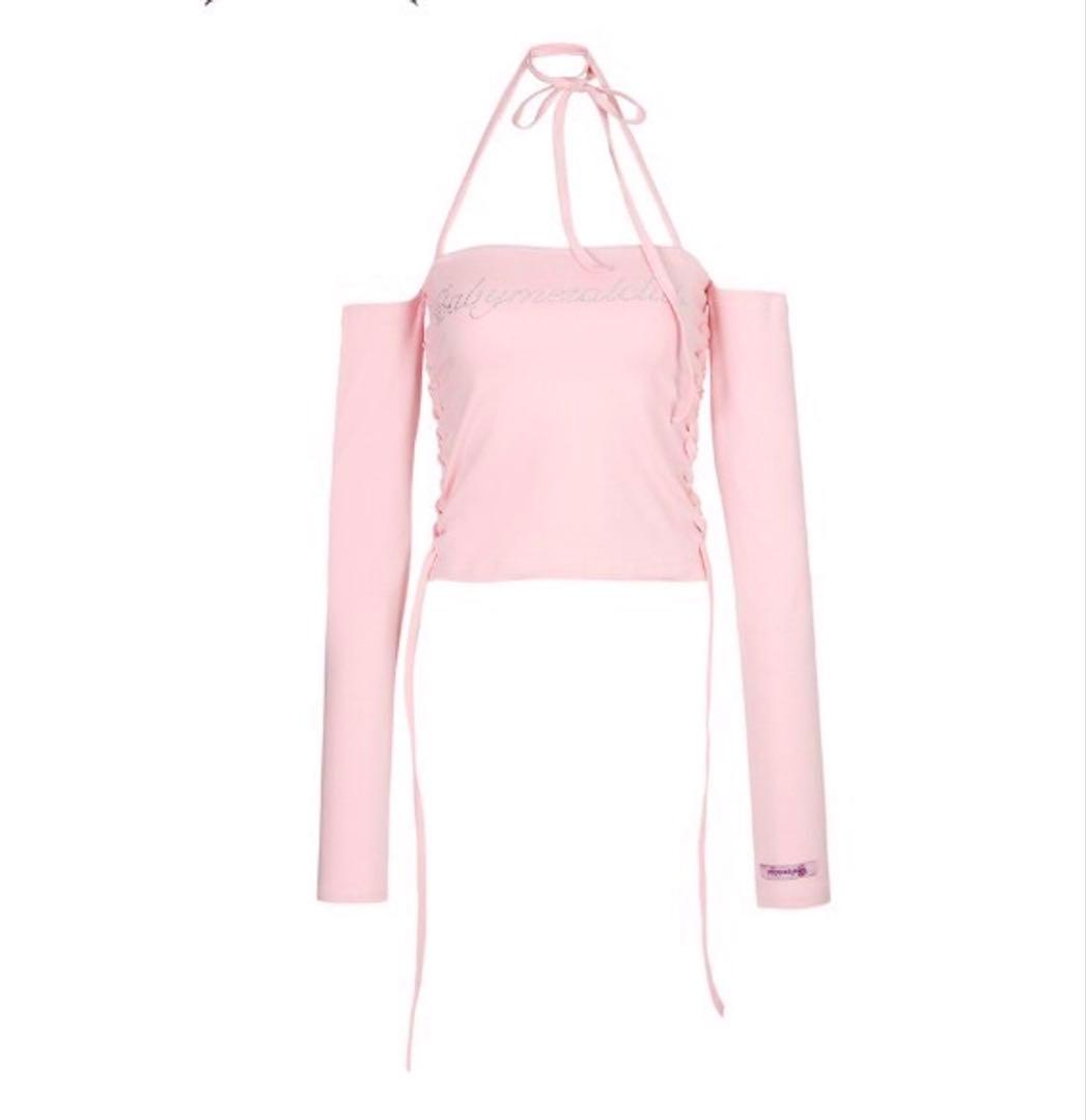 babylclub string top トップス ピンク