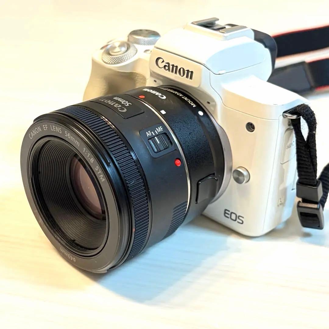 限定OFF【豪華一式】Canon EOS Kiss M レンズ3本＋アダプタ付