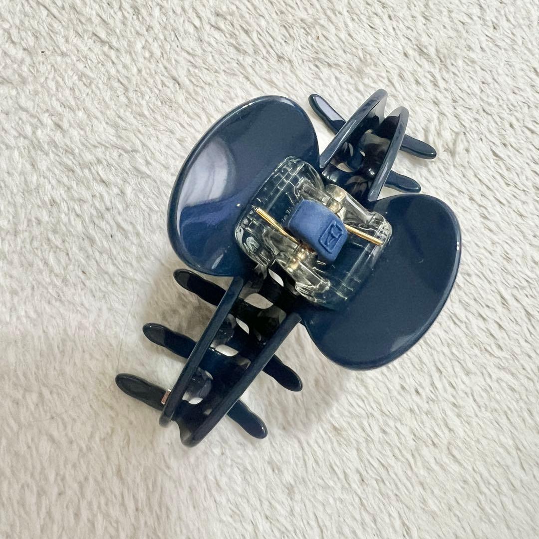 【新品】ALEXANDRE DE PARIS ヘアクリップ　ネイビー完売箱付き