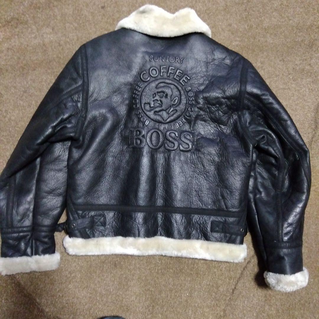 Sサイズ 非売品 SUNTORY BOSS ボス B-3 牛革 美品