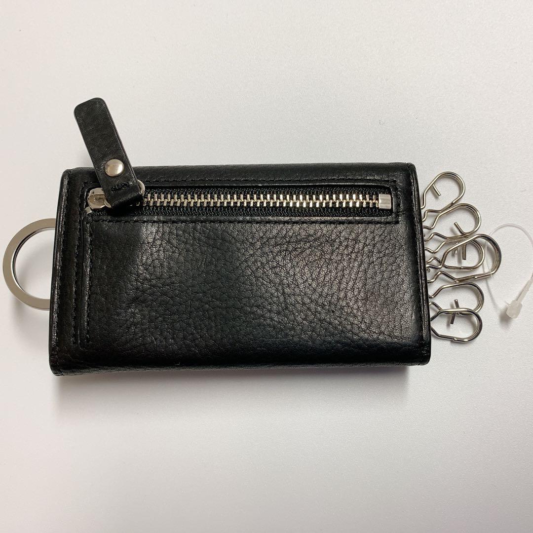 【新品】ヴィヴィアンウエストウッド キーケース6連小銭入れ付ワックスドレザー　黒