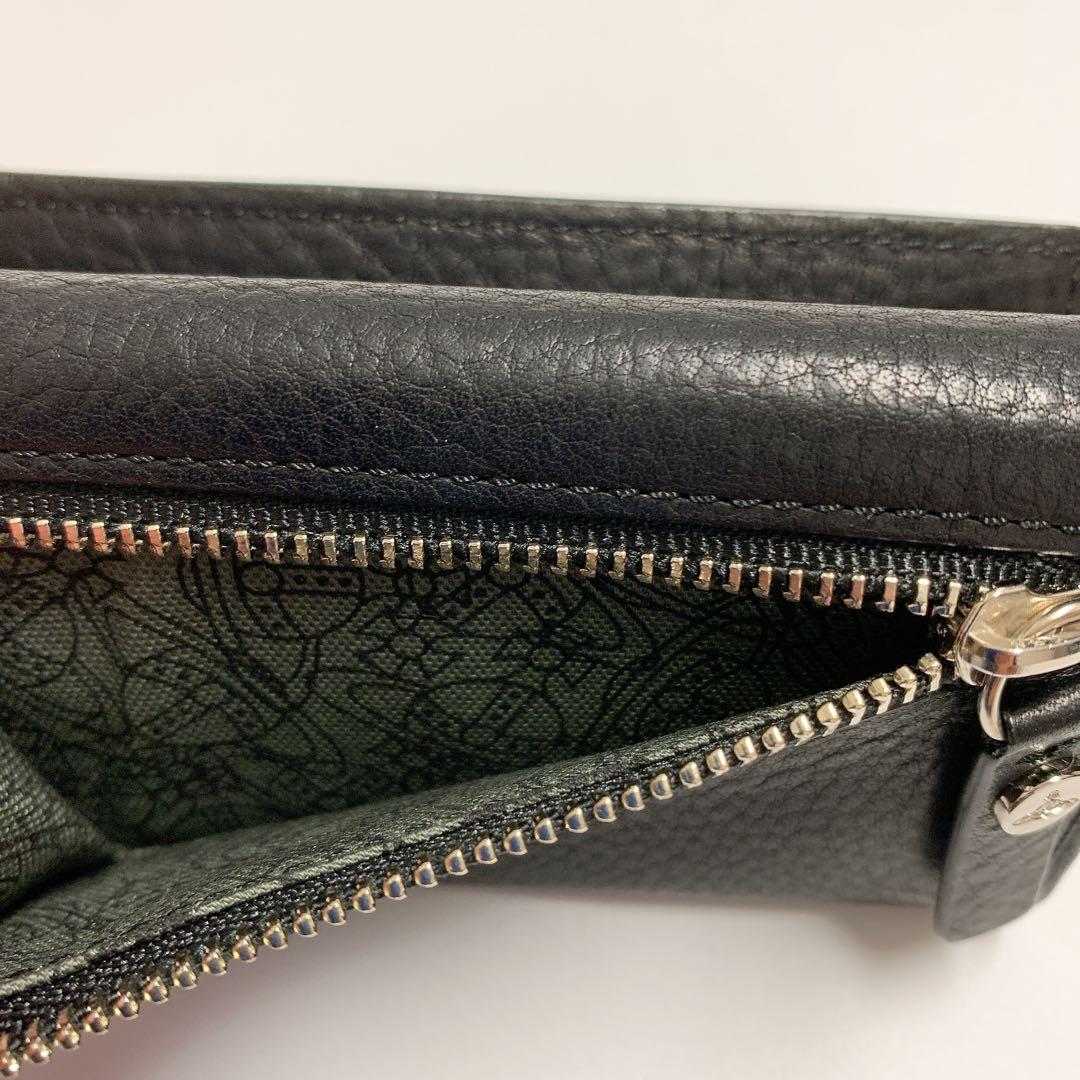 【新品】ヴィヴィアンウエストウッド キーケース6連小銭入れ付ワックスドレザー　黒